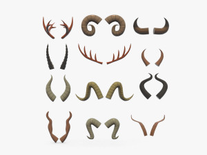 Horn Pack v001 3Dモデル