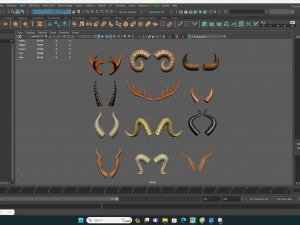 Horn Pack v001 3D Модель