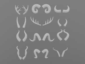 Horn Pack v001 3D Модель