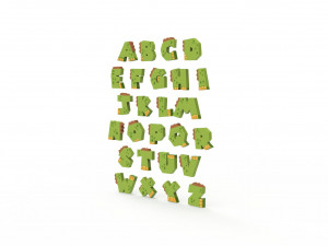 Alphabet Animal Dinosaur v001 Modelo 3D