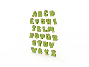 Alphabet Animal Dinosaur v001 3D Model