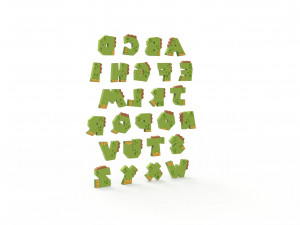 Alphabet Animal Dinosaur v001 Modelo 3D