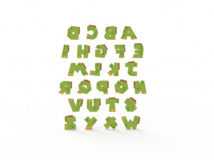 Alphabet Animal Dinosaur v001 Modelo 3D