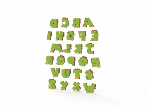 Alphabet Animal Dinosaur v001 Modelo 3D