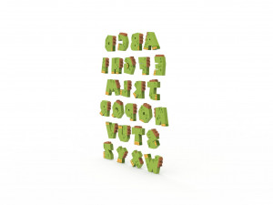 Alphabet Animal Dinosaur v001 Modelo 3D