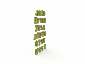 Alphabet Animal Dinosaur v001 Modelo 3D