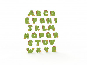 Alphabet Animal Dinosaur v001 Modelo 3D