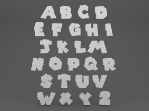 Alphabet Animal Dinosaur v001 Modelo 3D