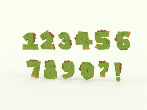 Numbers Animal Dinosaur v001 3D मॉडल