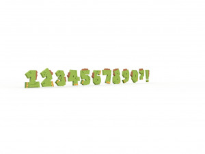 Numbers Animal Dinosaur v001 Modello 3D