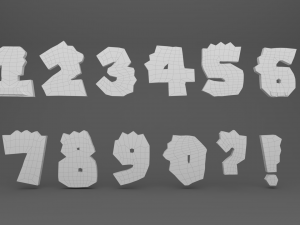 Numbers Animal Dinosaur v001 Modello 3D