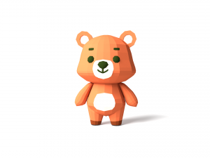 Character B100 Bear Cute Model 3D