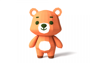 Character B100 Bear Cute Model 3D
