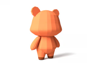 Character B100 Bear Cute 3D Model