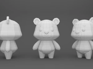 Character B100 Bear Cute 3D Model