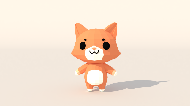 Character B099 Cat Cute 3D Model .c4d .max .obj .3ds .fbx .stl .blend 
