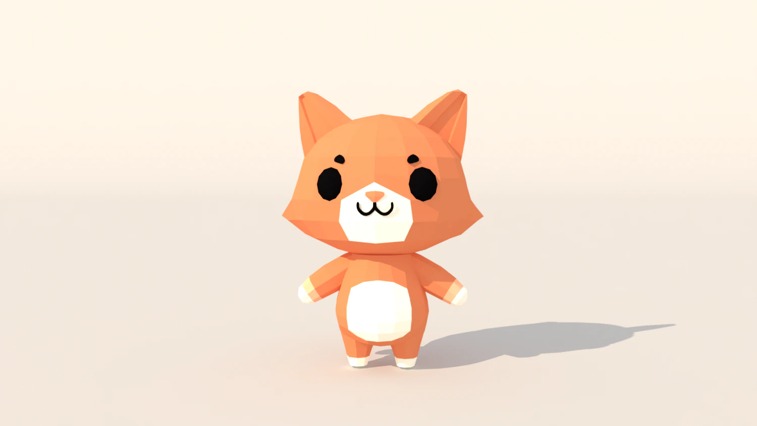 Character B099 Cat Cute 3D Model .c4d .max .obj .3ds .fbx .stl .blend 
