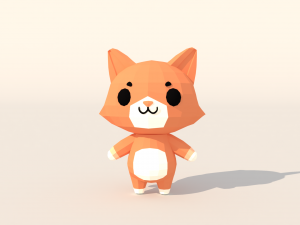 Character B099 Cat Cute 3Dモデル