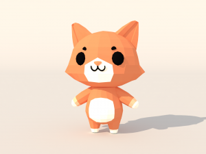 Character B099 Cat Cute 3D Model