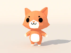Character B099 Cat Cute 3D Model