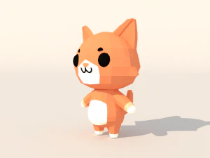 Character B099 Cat Cute 3D Model