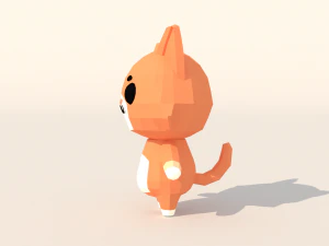 Character B099 Cat Cute 3D Model