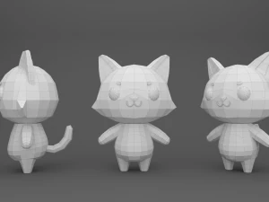 Character B099 Cat Cute 3D Model