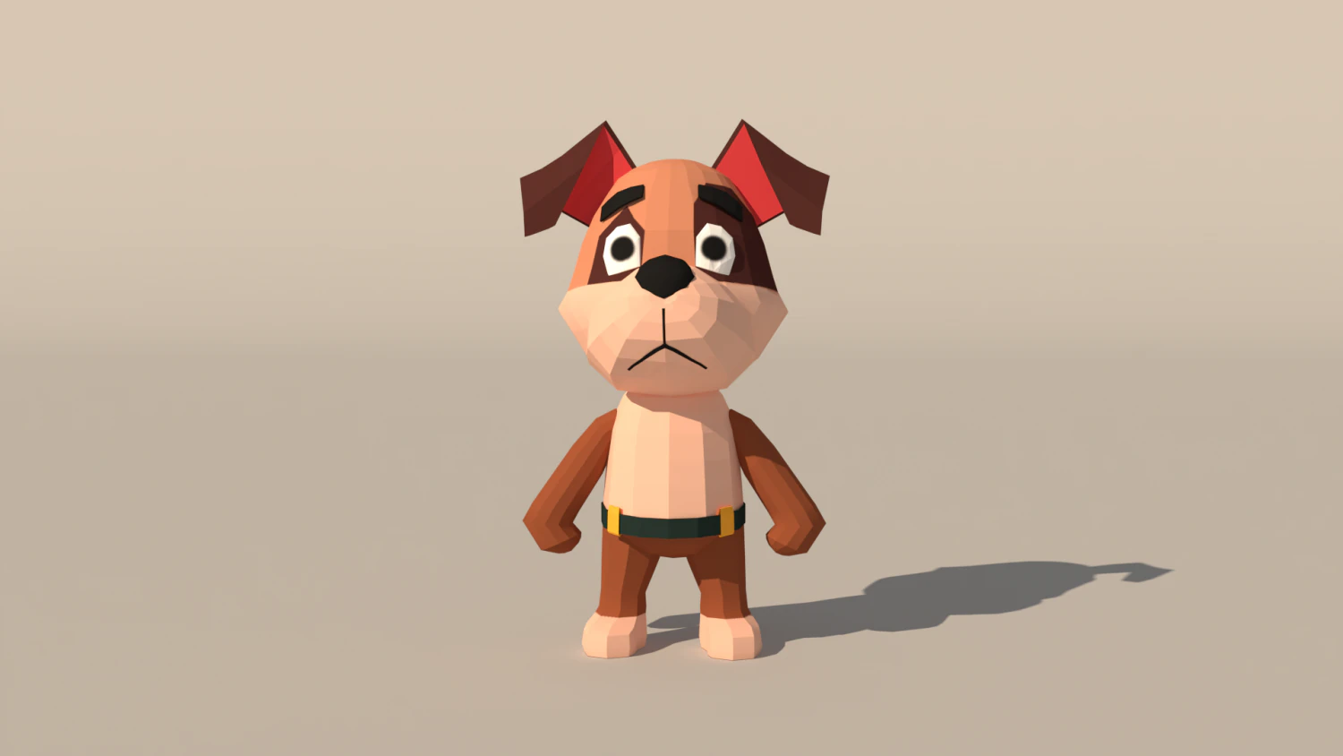 Character B098 Dog Cute 3D Model .c4d .max .obj .3ds .fbx .stl .blend