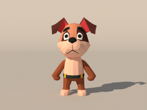 Character B098 Dog Cute 3D Model