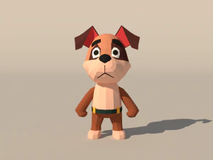 Postać B098 Pies Słodki Model 3D