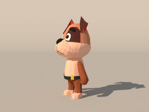 Character B098 Dog Cute Modèle 3D