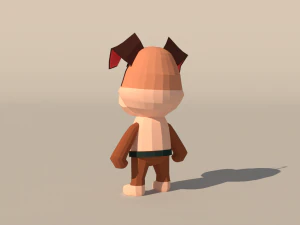 Character B098 Dog Cute 3D Model