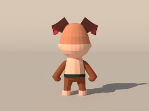 Character B098 Dog Cute Modèle 3D