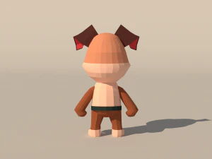 Character B098 Dog Cute 3D Model