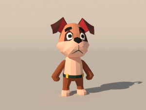 Character B098 Dog Cute Modèle 3D