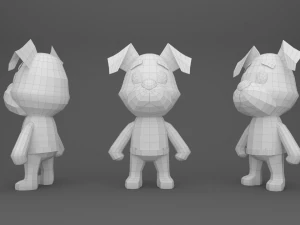 Character B098 Dog Cute 3D Model