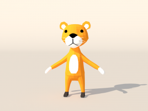Character B097 Tiger Cute 3D मॉडल