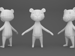 Character B097 Tiger Cute 3Dモデル