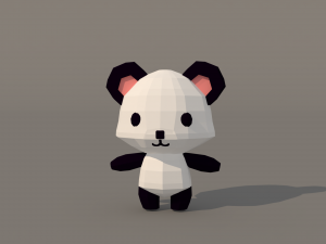 Character B096 Panda Cute 3Dモデル