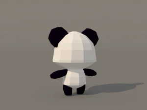 Character B096 Panda Cute 3D Model