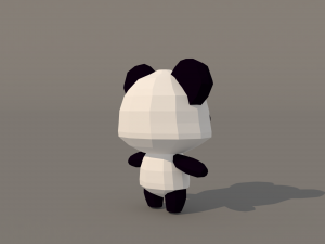 Character B096 Panda Cute 3D 모델