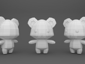 Character B096 Panda Cute 3D 모델