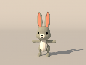 Character B095 Rabbit Cute 3Dモデル