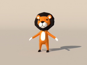 Character B094 Lion Cute 3D Model