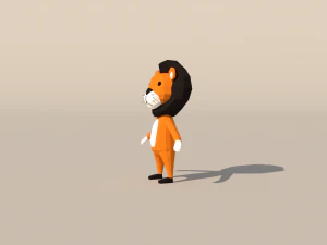 Character B094 Lion Cute 3D Model