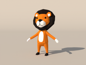 Character B094 Lion Cute 3D Модель