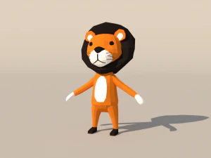 Character B094 Lion Cute 3D Model