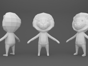 Character B094 Lion Cute 3D Модель