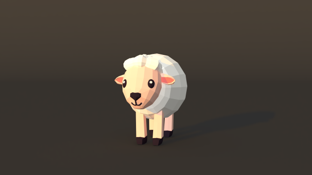 Character B093 Sheep Cute 3D मॉडल .c4d .max .obj .3ds .fbx .stl .blend 