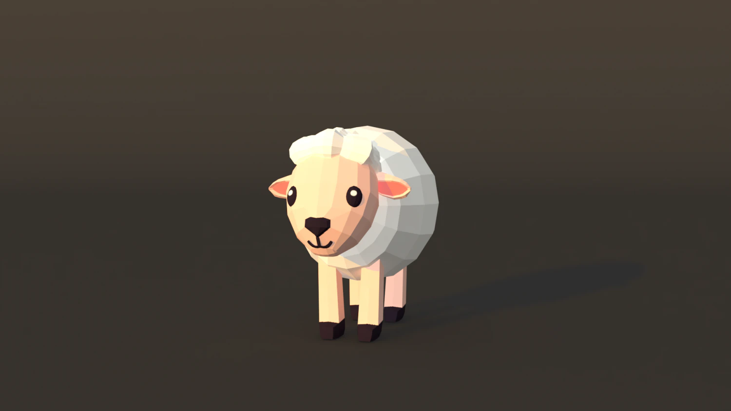 Character B093 Sheep Cute 3D Model .c4d .max .obj .3ds .fbx .stl .blend